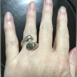 Solid Sterling Silver Italy 🇮🇹 Bypass Ring